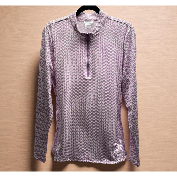 Sigrid Olsen Golf Women's 1/2 Zip Jacket Size XL Long Sleeve Zip Pockets Purple - Picture 1 of 9